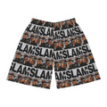 Basketball Shorts — Black & White 'SLAM' Collage All-Over Print