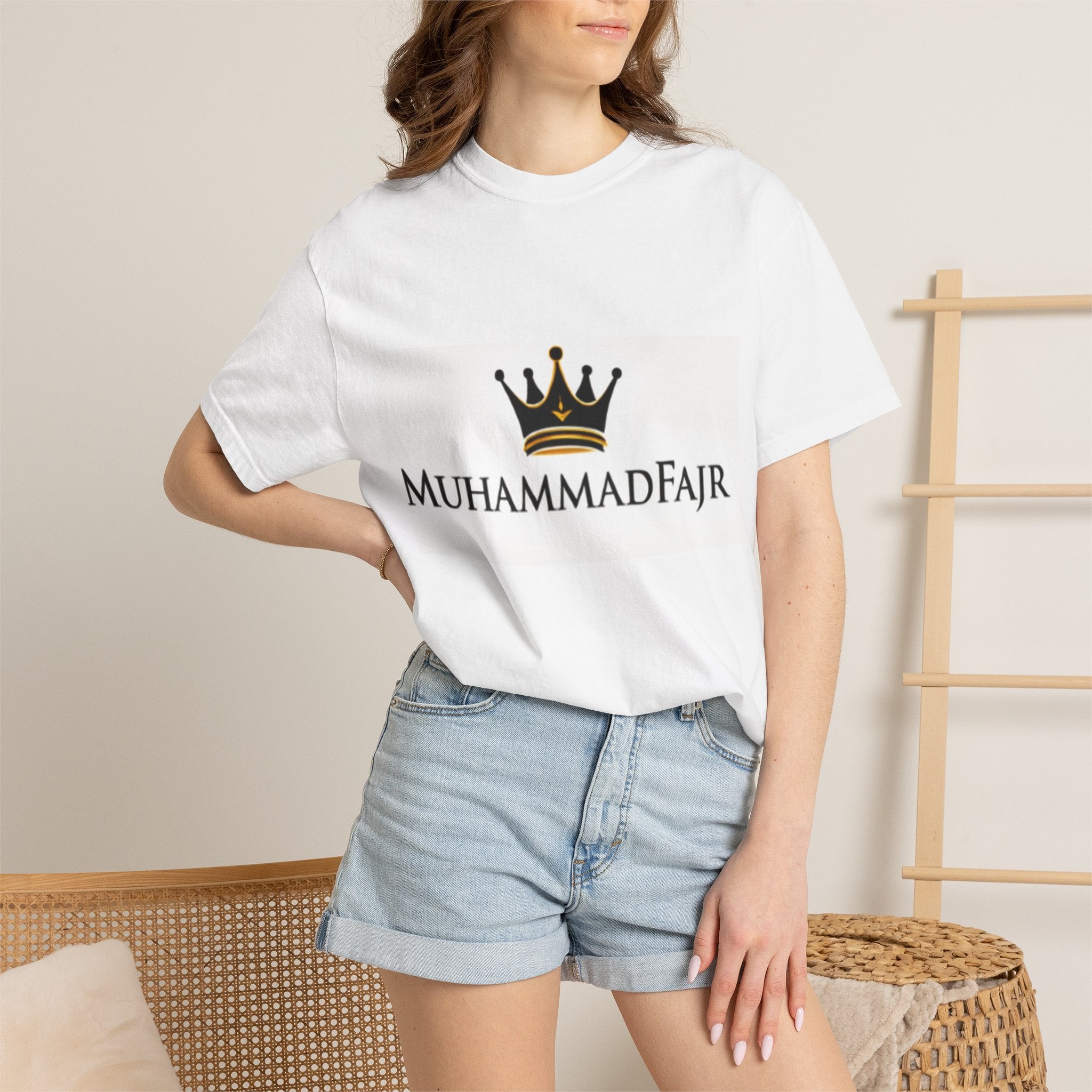 Plain White T-shirt | Blank Garment-Dyed Tee for Printing, DIY